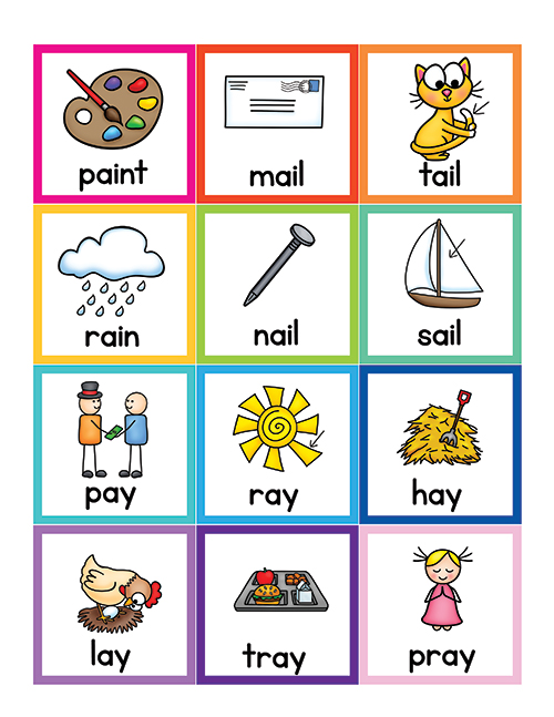 Vowel Teams Matching Game - ai - Matching pairs