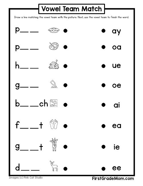 Long Vowel Digraphs Worksheet