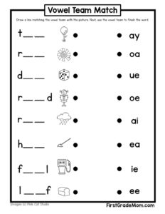 Vowel Team Worksheets